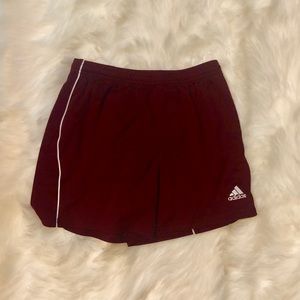 Maroon Adidas Track Shorts